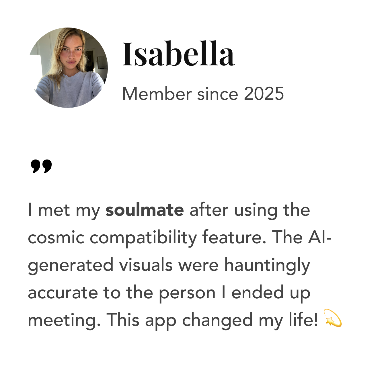 User Testimonial