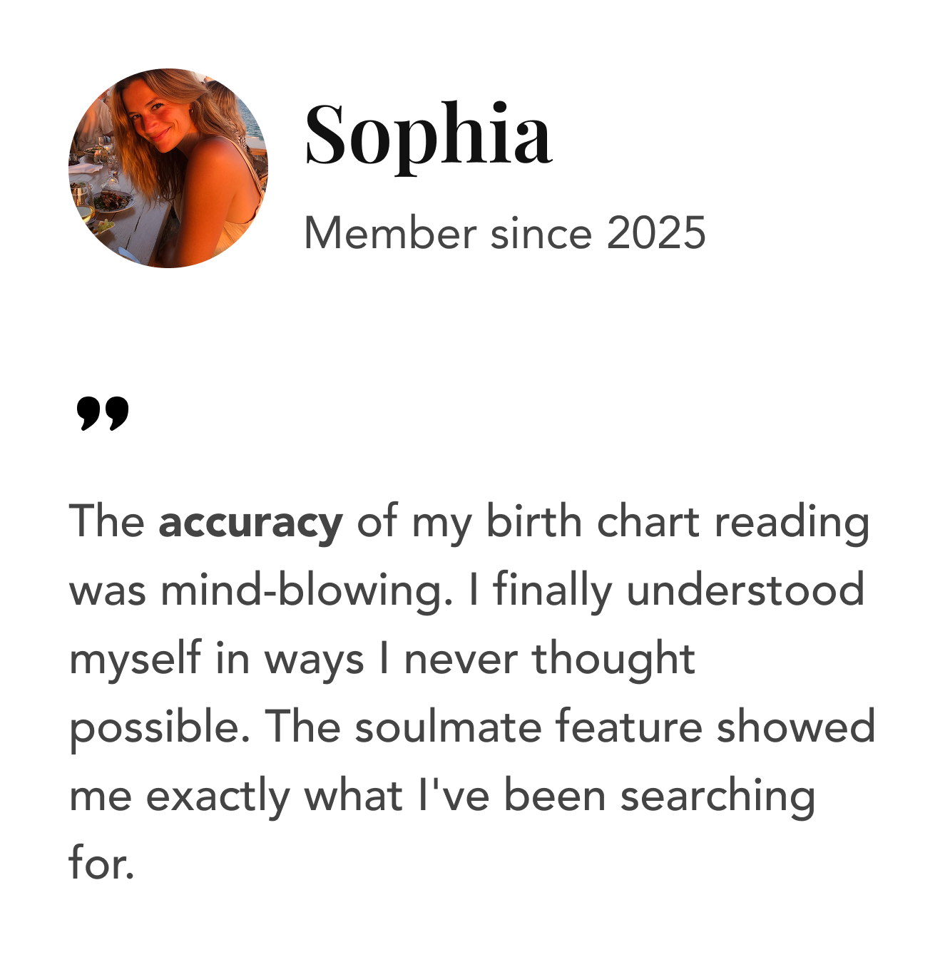 User Testimonial