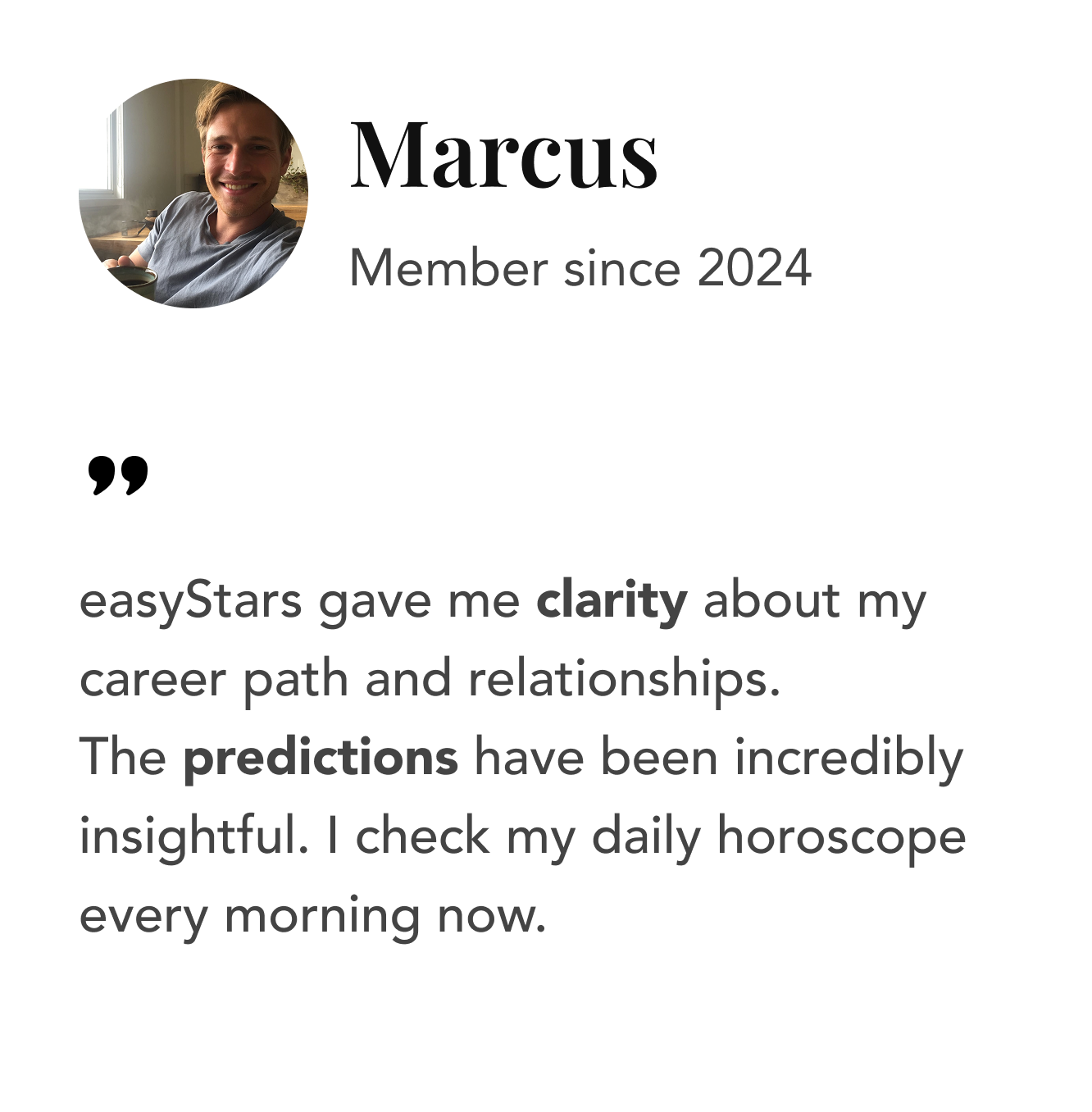User Testimonial