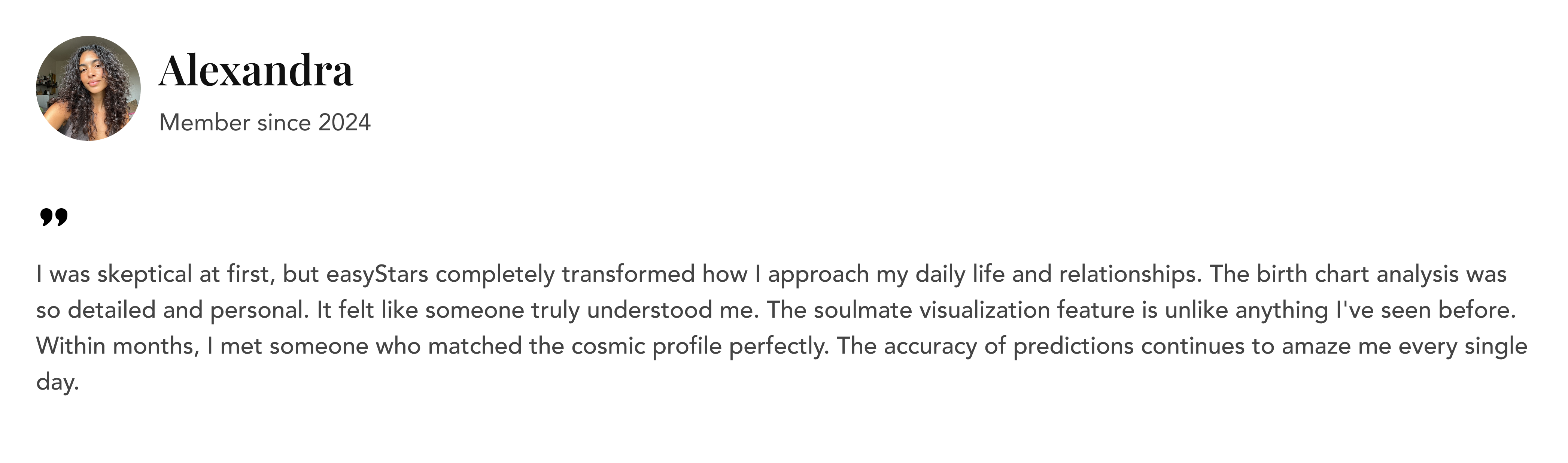 User Testimonial